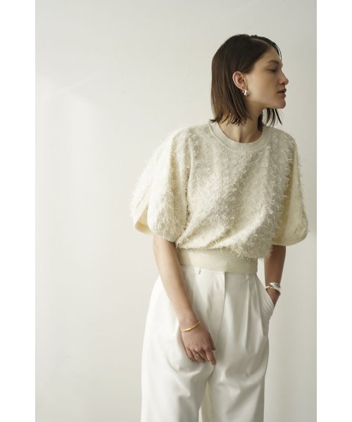 CLANE(クラネ)/FRINGE ARCH SLEEVE KNIT TOPS/img12