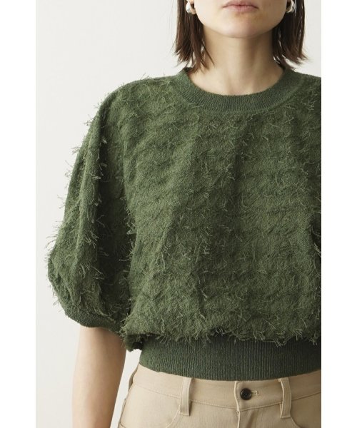 CLANE(クラネ)/FRINGE ARCH SLEEVE KNIT TOPS/img20