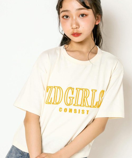 ZIDDY(ジディー)/立体ロゴ刺繍ショート丈Tシャツ(130~160cm)/img04