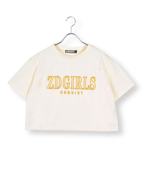 ZIDDY(ジディー)/立体ロゴ刺繍ショート丈Tシャツ(130~160cm)/img05