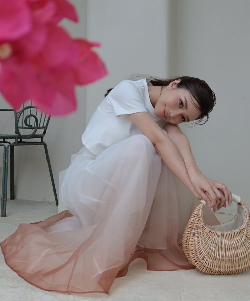 セール】グラデーションボリュームギャザースカート(505295491  