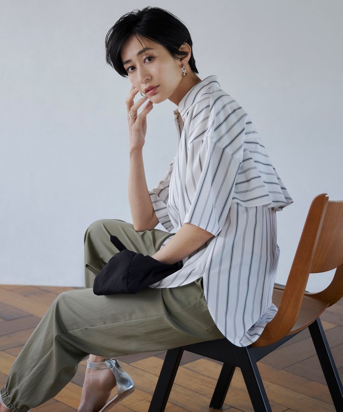 セール】【洗える】 キュプラナイロンストレッチ ジョグパンツ