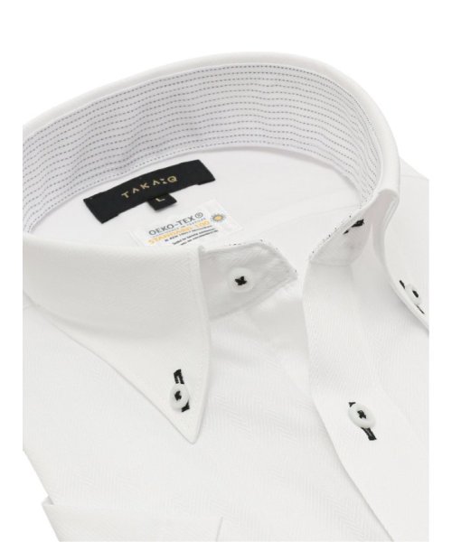 TAKA-Q(タカキュー)/形態安定 吸水速乾 スタンダードフィット ボタンダウン 半袖 シャツ メンズ ワイシャツ ビジネス yシャツ 速乾 ノーアイロン 形態安定/img01