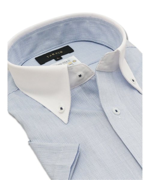 TAKA-Q(タカキュー)/形態安定 吸水速乾 スタンダードフィット ボタンダウン 半袖 シャツ メンズ ワイシャツ ビジネス yシャツ 速乾 ノーアイロン 形態安定/img01