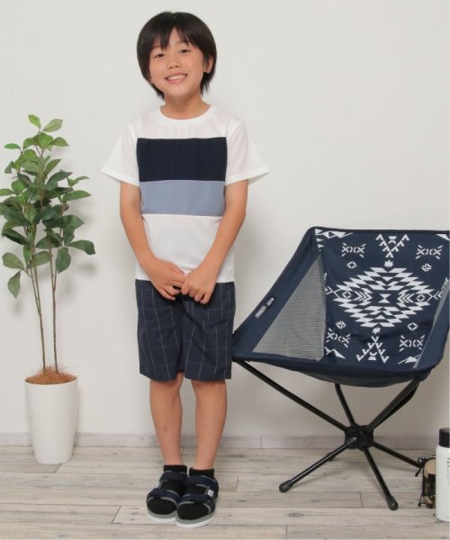 ikka kids(イッカ　キッズ)/【接触冷感／吸水速乾】横切り替えTシャツ（120〜160cm）【親子おそろい】/img04