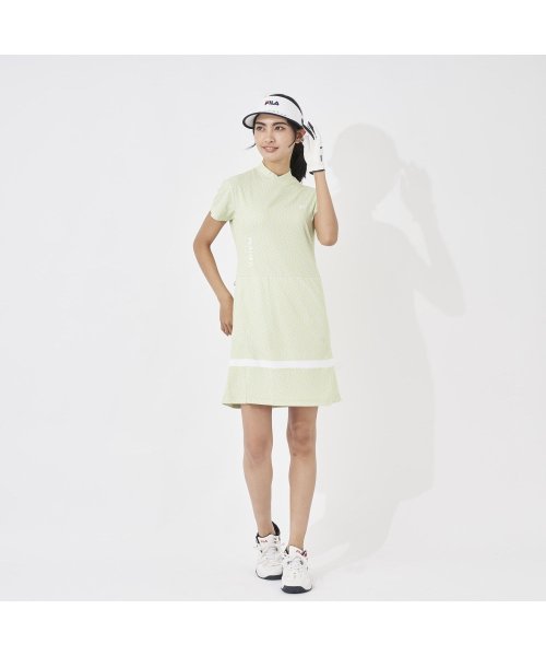 FILA GOLF(フィラゴルフ（レディース）)/【ゴルフ】ウエスト切り替えドロストモックネック半袖ワンピース レディース/img06