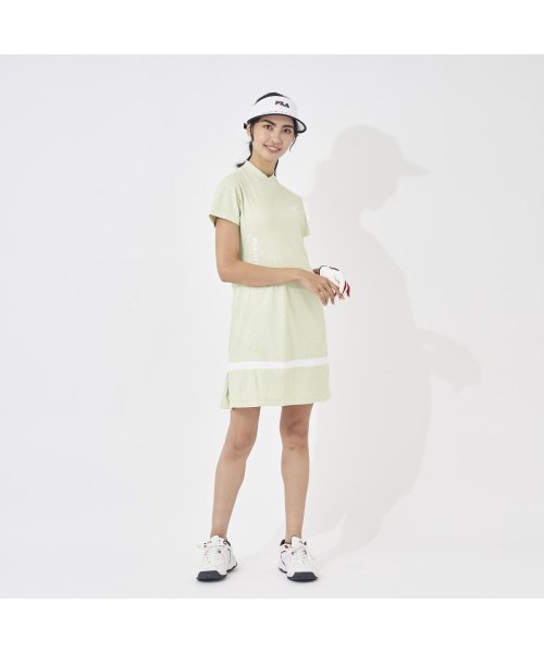 FILA GOLF(フィラゴルフ（レディース）)/【ゴルフ】ウエスト切り替えドロストモックネック半袖ワンピース レディース/img07