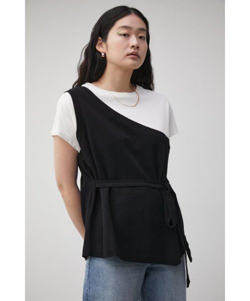 AZUL by moussy(アズールバイマウジー)/ONE SHOULDER BUSTIER TOPS/img01