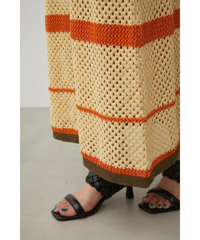セール】MULTI BORDER MESH KNIT SKIRT(505296991) | アズールバイ