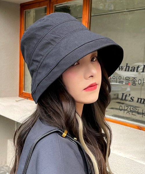 SEU(エスイイユウ)/折りたためるサマーハット つば広 小顔 紫外線対策 バケットハット 帽子 おしゃれ 韓国ファッション/img02