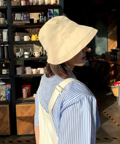 SEU(エスイイユウ)/折りたためるサマーハット つば広 小顔 紫外線対策 バケットハット 帽子 おしゃれ 韓国ファッション/img29