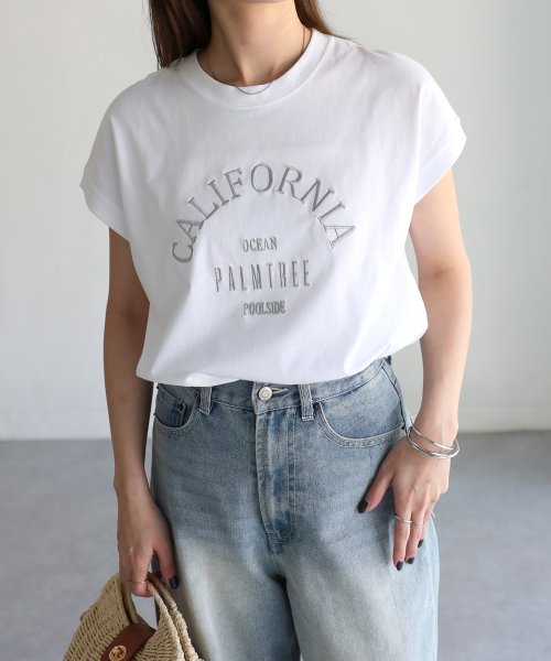 Riberry(リベリー)/ロゴ刺繍フレンチTシャツ/img04