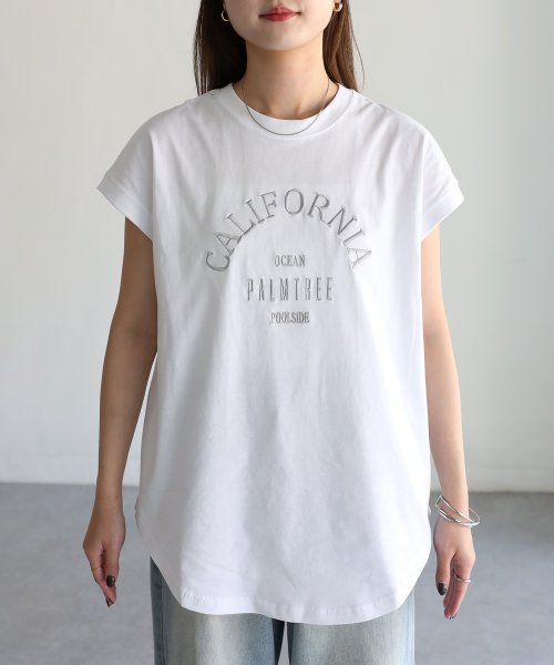 Riberry(リベリー)/ロゴ刺繍フレンチTシャツ/img08
