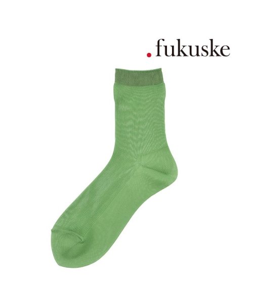 dotfukuske(．ｆｕｋｕｓｋｅ)/福助 公式 靴下 レディース . fukuske (ドットフクスケ) ソフトナイロン リブ編み クルー丈 00s3j017<br>婦人 女性 フクスケ fuku/img01
