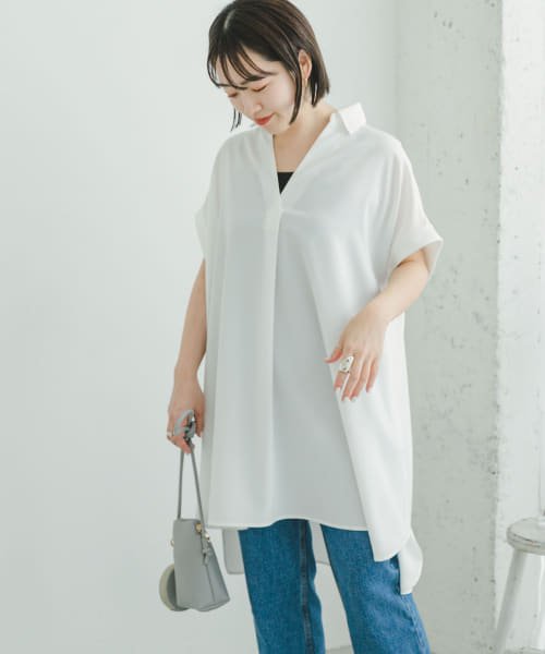 ITEMS URBANRESEARCH(アイテムズ アーバンリサーチ（レディース）)/スキッパーフレンチドルマンチュニック/img09