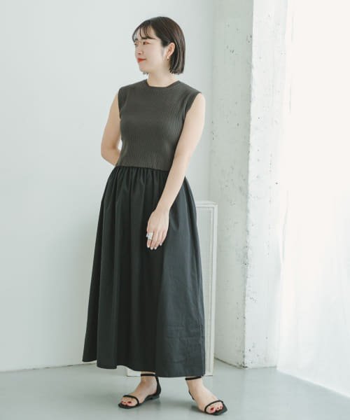 ITEMS URBANRESEARCH(アイテムズ アーバンリサーチ（レディース）)/リブニットドッキングワンピース/img05