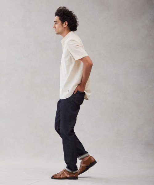 J.PRESS MENS(J．プレス　メンズ)/【HYBRID LINEN】ドビーストライプ バンドカラーラガーシャツ/img04