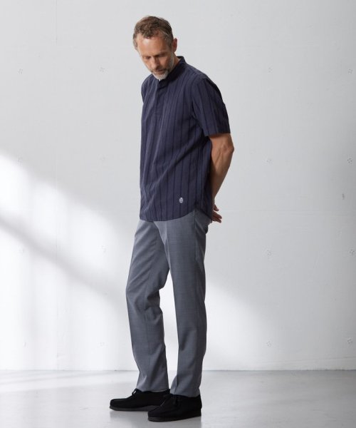 J.PRESS MENS(J．プレス　メンズ)/【HYBRID LINEN】ドビーストライプ バンドカラーラガーシャツ/img05