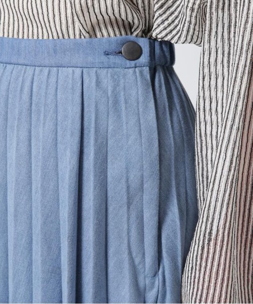 NAKAGAMI(ナカガミ) デニム×メタリックプリーツスカート 