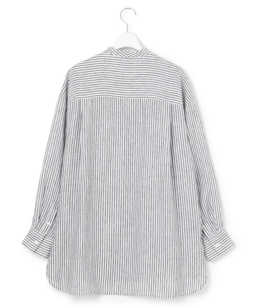 NIJYUSANKU（SMALL SIZE）(23区（小さいサイズ）)/【WEB限定カラーあり/洗える】LIBECO バンドカラー ビッグシルエット シャツ/img25