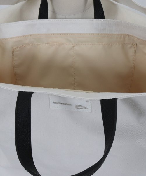 ar/mg(エーアールエムジー)/【Km】【AP2319004】【it】【ADAMPATEK】shrink leather combi big tote bag/キャンバスxレザービッグショルダ/img07