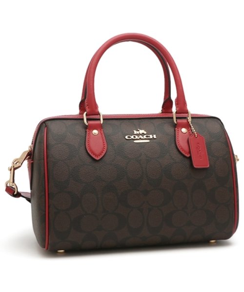 COACH(コーチ)/コーチ アウトレット ショルダーバッグ シグネチャー ブラウン レッド レディース COACH CH280 IMRVQ/img01