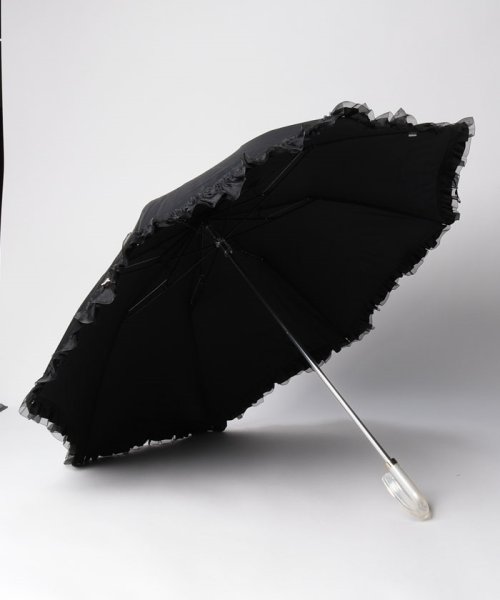 LANVIN en Bleu(umbrella)(ランバンオンブルー（傘）)/晴雨兼用折りたたみ日傘　オーガンジーフリル/img01