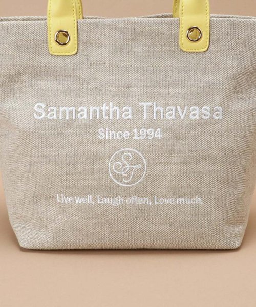 Samantha Thavasa(サマンサタバサ)/ロゴ刺繍リネントートバッグ 小サイズ/img11