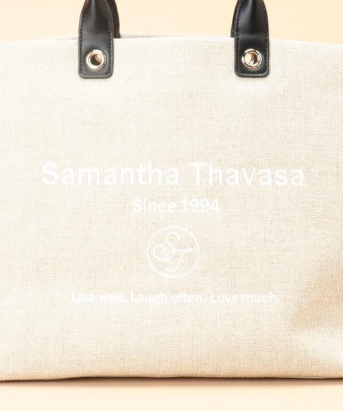 Samantha Thavasa(サマンサタバサ)/ロゴ刺繍リネントートバッグ 大サイズ/img05