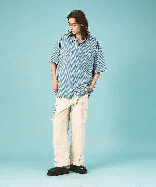 ABAHOUSE(ABAHOUSE)/【Dickies / ディッキーズ】SHORT SLLEEVE STRIPE　W/img01