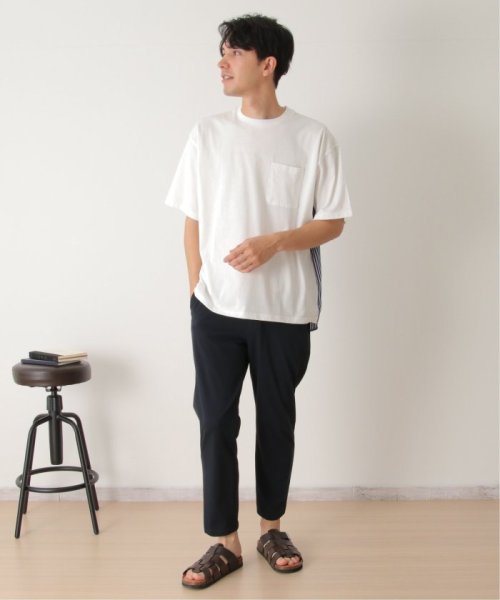 ikka(イッカ)/ストライプブロード切り替えTシャツ/img01