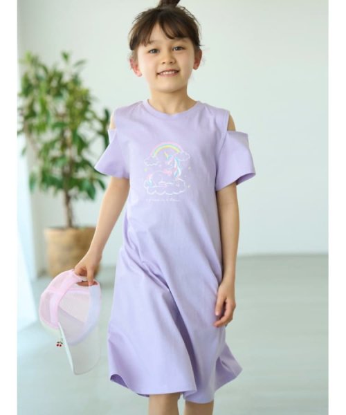 SHOO・LA・RUE(Kids) (シューラルーキッズ)/【110－140cm/接触冷感】肩あきTシャツワンピ/img11