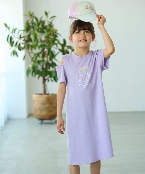 SHOO・LA・RUE(Kids) (シューラルーキッズ)/【110－140cm/接触冷感】肩あきTシャツワンピ/img13