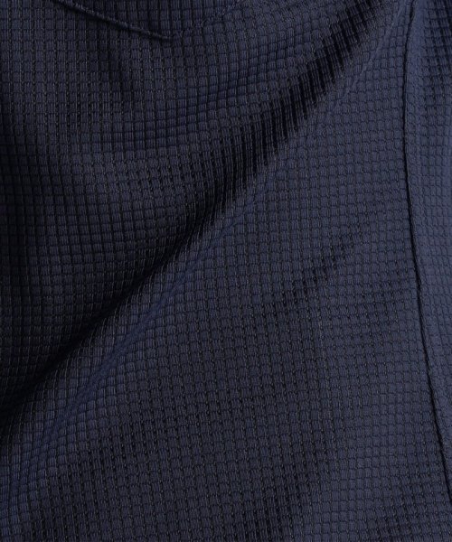 HIDEAWAYS NICOLE(ハイダウェイ ニコル)/ボックスミニワッフルイタリアンカラー半袖シャツ/img11