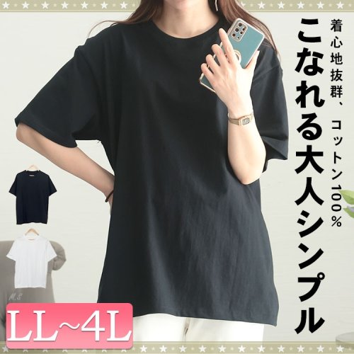 GOLD JAPAN(ゴールドジャパン)/大きいサイズ レディース ビッグサイズ コットン半袖Tシャツ/img01