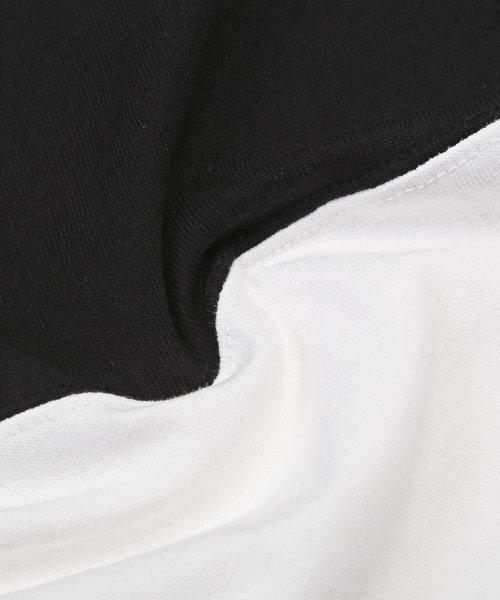 LUXSTYLE(ラグスタイル)/TRAP/U(トラップユー)無地胸ポケット半袖Tシャツ/Tシャツ メンズ 半袖 オーバーサイズ ポケット 無地 バイカラー/img17