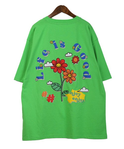 LUXSTYLE(ラグスタイル)/フラワーグラフィック発泡プリント半袖Tシャツ/Tシャツ メンズ 半袖 グラフィック ロゴ フラワー 発泡プリント/img04