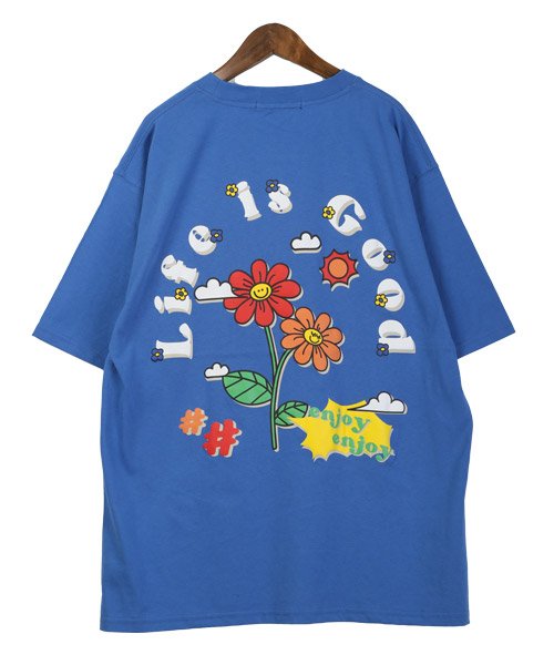LUXSTYLE(ラグスタイル)/フラワーグラフィック発泡プリント半袖Tシャツ/Tシャツ メンズ 半袖 グラフィック ロゴ フラワー 発泡プリント/img06