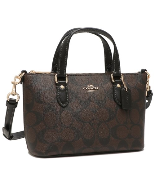 COACH(コーチ)/コーチ アウトレット ショルダーバッグ シグネチャー ブラウン ブラック レディース COACH CH468 IMAA8/img01