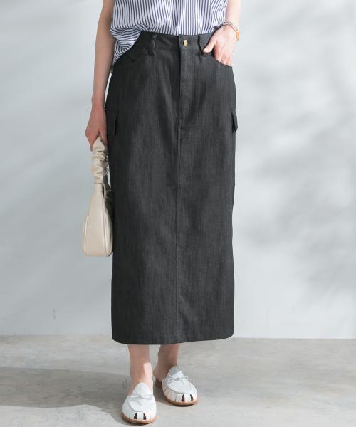 セール】リヨセルデニムポケットタイトスカート(505306723) | URBAN