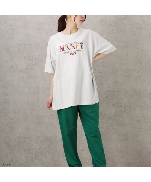 MAC HOUSE(women)(マックハウス（レディース）)/Disney ミッキーマウス / ロゴ刺繍Tシャツ 3283－1861/img01