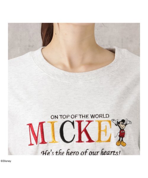MAC HOUSE(women)(マックハウス（レディース）)/Disney ミッキーマウス / ロゴ刺繍Tシャツ 3283－1861/img05