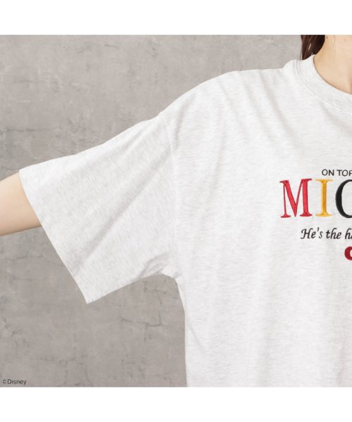 MAC HOUSE(women)(マックハウス（レディース）)/Disney ミッキーマウス / ロゴ刺繍Tシャツ 3283－1861/img06