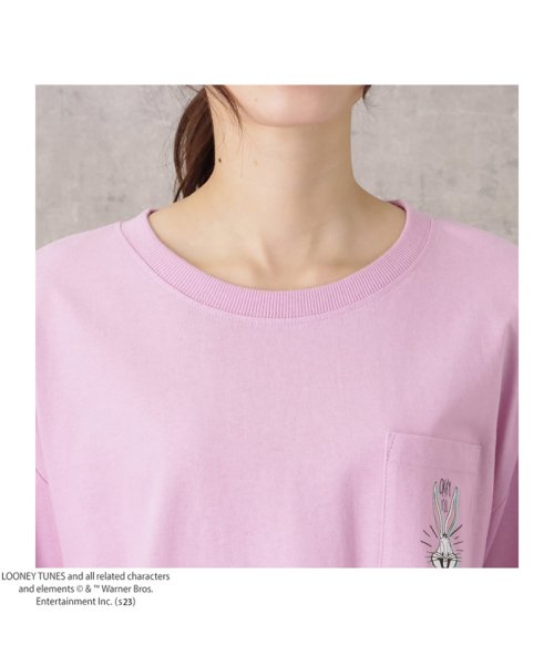 MAC HOUSE(women)(マックハウス（レディース）)/LOONEY TUNES ルーニー・テューンズ ポケット付きTシャツ 335142313/img06