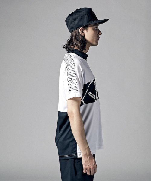 Munsingwear(マンシングウェア)/『ENVOY』接触涼感切り替えmモチーフモックネックシャツ(吸汗/UV CUT(UPF15)/接触冷感/ストレッチ【アウト/img04