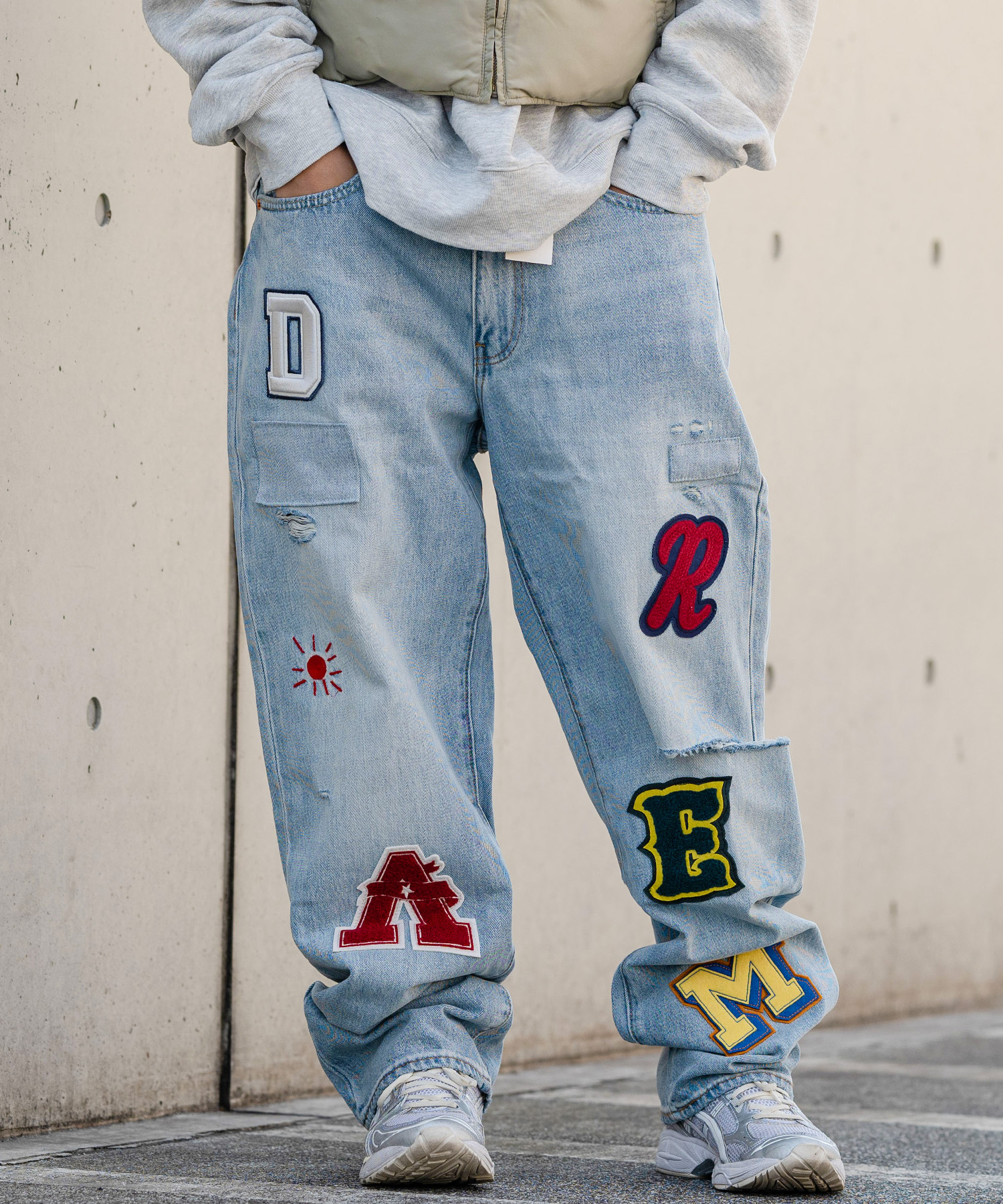 568™ STAY LOOSE ライトインディゴ DESTRUCTED