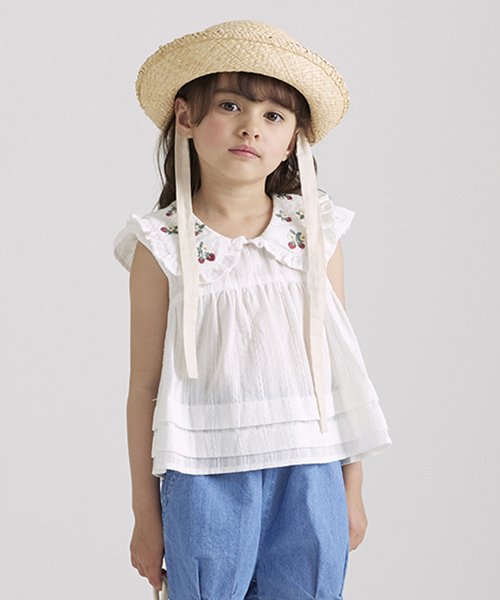 セール】【リンク】イチゴ刺しゅうブラウス(505271023) | プティマイン  