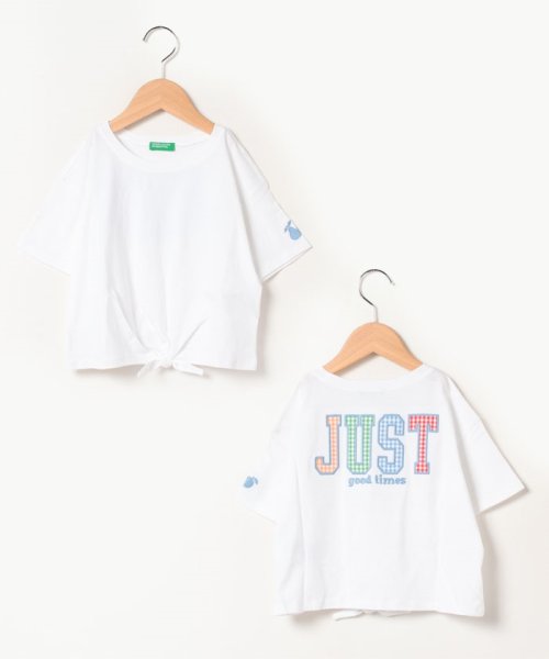 BENETTON (UNITED COLORS OF BENETTON GIRLS)(ユナイテッド　カラーズ　オブ　ベネトン　ガールズ)/キッズノットヘム半袖Tシャツ・カットソーG/img02