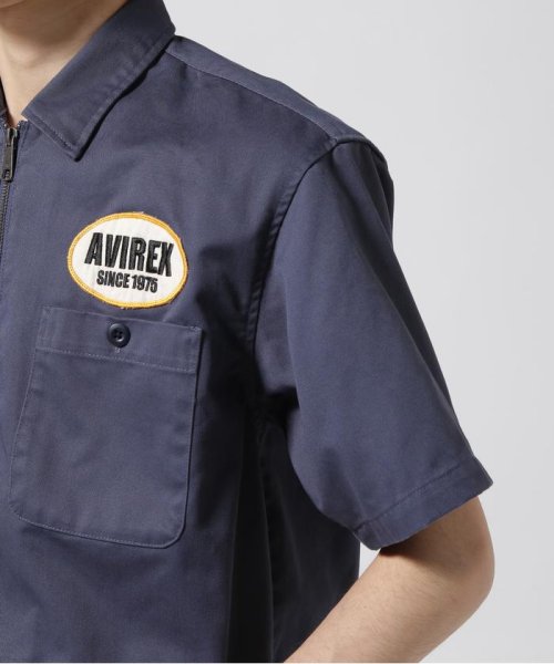AVIREX(AVIREX)/《WEB&DEPOT限定》SHORT SLEEVE ZIP UP WORK SHIRT /ジップアップ ワークシャツ / AVIREX /img04