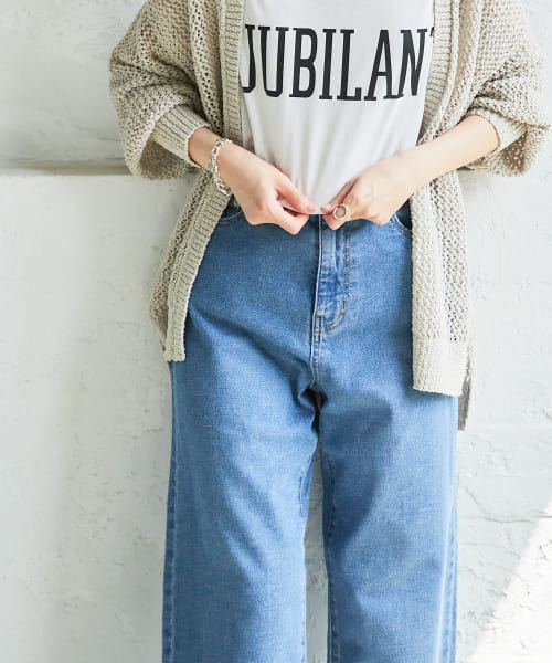 セール】綿麻デニムセミワイドパンツ(505307156) | アーバンリサーチ